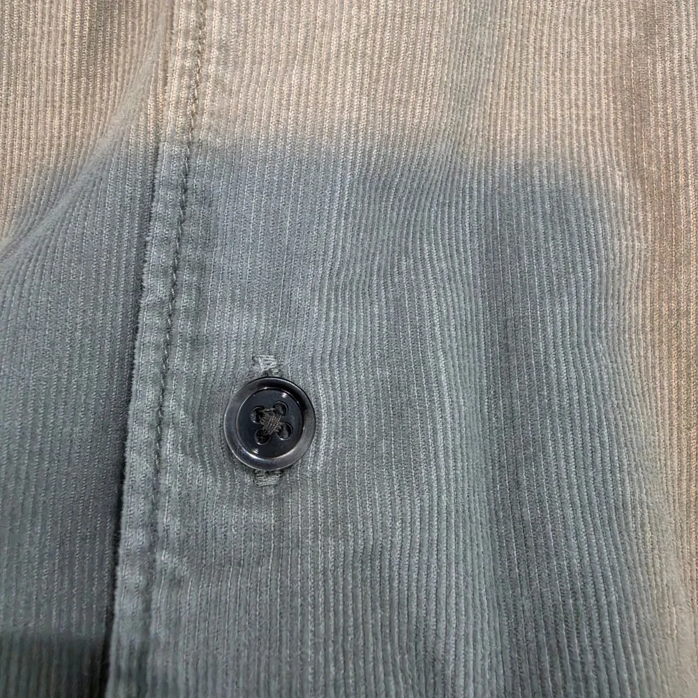 Banana Republic Corduroy Shirt Mens XL Sage Green Excellent Fine Wale Cotton